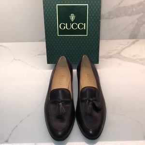 New! Gucci Tassel Loafers. Choco Brown. Size 7 1/2